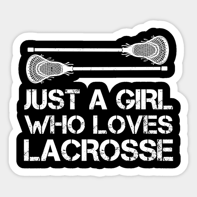 Just A Girl Who Loves Lacrosse Sticker by Hensen V parkes